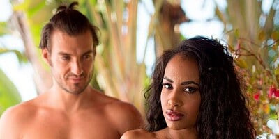 Godlike ebony hottie Demi Sutra fucked by a huge white penis