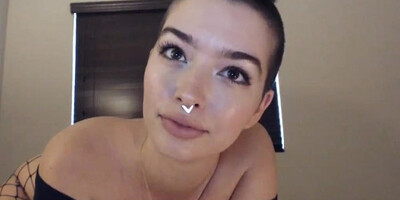 Gorgeous Bald Fucking Herself And Squirt