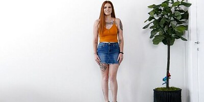 Gorgeous redhead with big boobs Candice fucked by a BBC