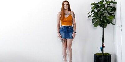 Gorgeous redhead with big boobs Candice fucked by a BBC