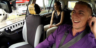 Hard Sex with sexy teen In Taxi Cab