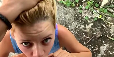 Hidden Stranger Catches a Pissing Teen on a Campsite -CREAMPIE FACE C