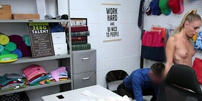 Horny Officer fucks hard Shoplifter Teen Emma Hix in do