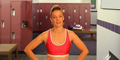 Hot Babe Large-Breasted Fitness Babes Wrestling At Th - lesbian