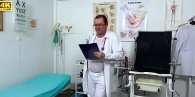 Hot blonde Nicole Star and her gynecologist