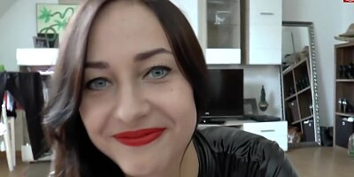 Hot brunette gets ready for a hot fuck