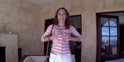 Hot brunette with the best tits