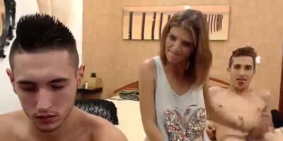 Hot Teen Webcam Girl Jerks Two Cocks