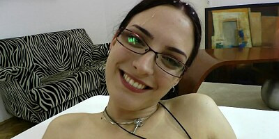 Hottie with small tits is using her large sex toys on her cunt