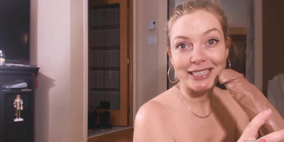 Housewife strips for son and friends