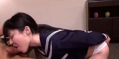 JAV Idol Bound in Uniform gets Face Fuck Cock Gagging Bukkake