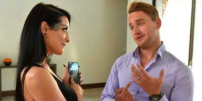 Katrina Jade fucking in the living room with her medium ass