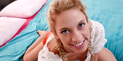 Khloe Kapri is offering her perfectly shaved pussy to a guy she likes a lot