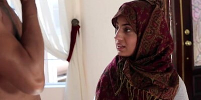 Kinky Arab babe Nadia Ali creampied by her black neighbor