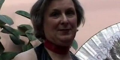 Kinky granny plays with huge sex toys