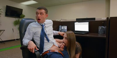 Kyler Quinn took a break to fuck in the office