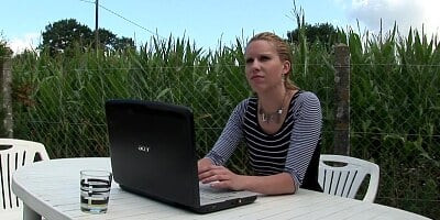 La France A Poil - Blonde Bitch From France Takes It Ha