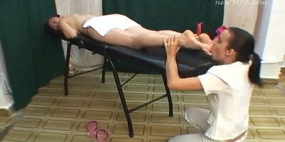 Lesbian Massager Worships Her Client's Feet