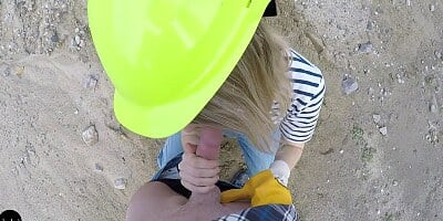 Lily Se Donne A Un Ouvrier Sur Un Chantier De Construction - Lily Jack Amateur