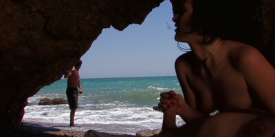 Limber Brunette Takes On Two Hard Cocks