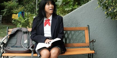 Lucky black athlete pounds a stunning Asian girlfriend Ember Snow