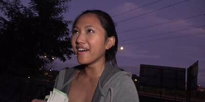 Midnight outdoor shagging with May Thai