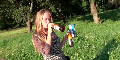 Mila in amateur girl with blonde hair sucks and fucks