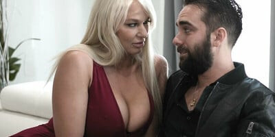 MILF dominates male escort roleplaying as her coworker