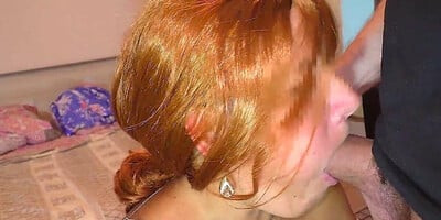 Mom combed her hair and gave a blowjob to her stepson