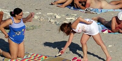 Naked women on the beach to excite us