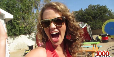 Nasty young cutie tittyfuck and ejaculation