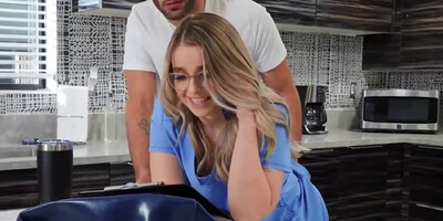Nurse Codi Vore Is About To Go To Work, But Her Bf Damon Dice...