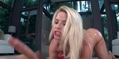 Oily sex bomb sucking and riding