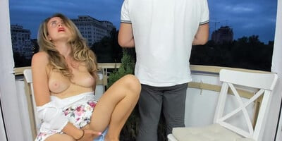 Orgasm On Balcony