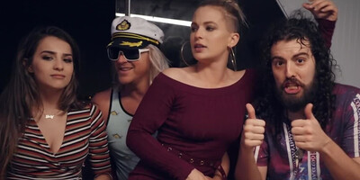 Party participant blows coast guard officer's big cock in cabin