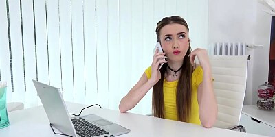 Petite chick with tiny tits is having hardcore sex with an elderly guy, just for fun