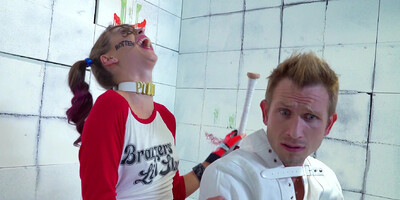 Pigtailed girl is riding her friend's dick