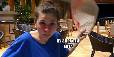 Pikaper took Russian drunk chick in a cafe and fucked her on camera...