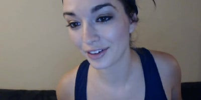 Pretty Hot Babe Strips and Masturbate