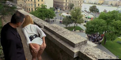 Public slut fisted in crowded pub by dom