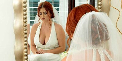 Redhead with huge boobs Lennox Luxe fucked from behind