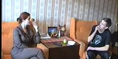 Russian Milf seduces young Boy