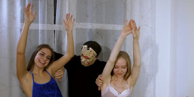 Russian teens Olesya And Leya armpits tickling fetish