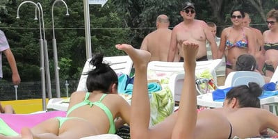 Saucy Bikini 18Yo Schoolgirl Schoolgirls With Nasty Rear End End Micro Thongs Tanning - (PORN MOVIES)