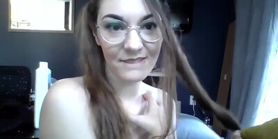 School Girl Outfit - Camgirl Masturbates With A Dildo And Her Wand