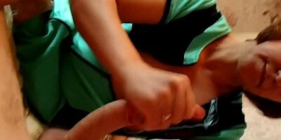 Seductive stepmom munches on a cock in POV