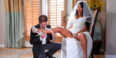 Sensual angel with huge boobs August Taylor is getting screwed in the cowgirl pose