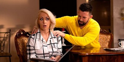 Sensual blonde with big bottom Christina Shine rammed from behind