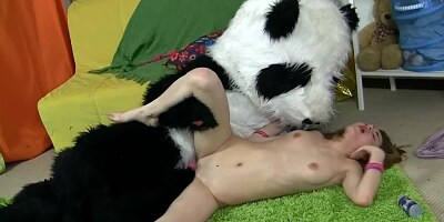 Sex with panda toy is the best way to relax and have fun