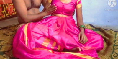 Sex with Telugu wife in pink sari